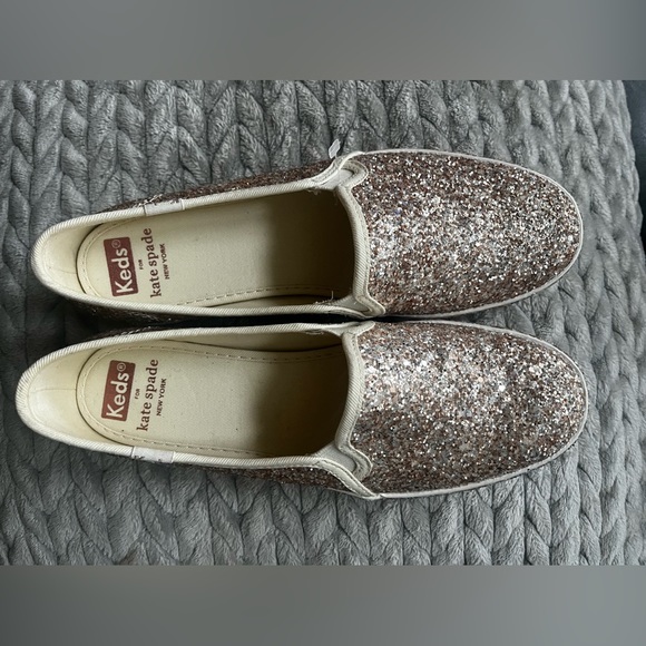 Keds x Kate Spade Women's Triple Decker Kate Spade Glitter/Cream Sneakers - NEW - Picture 4 of 4